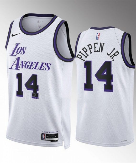 Camiseta Scotty Pippen Jr. #14 Los Angeles Lakers 2023 Blanco City Edition