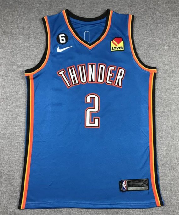 Camiseta Shai Gilgeous-Alexander #2 Oklahoma City Thunder Azul