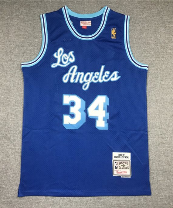 Camiseta Shaquille O'Neal #34 Los Angeles Lakers Azul