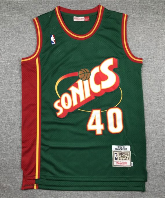 Camiseta Shawn Kemp #40 Oklahoma City Thunder Verde