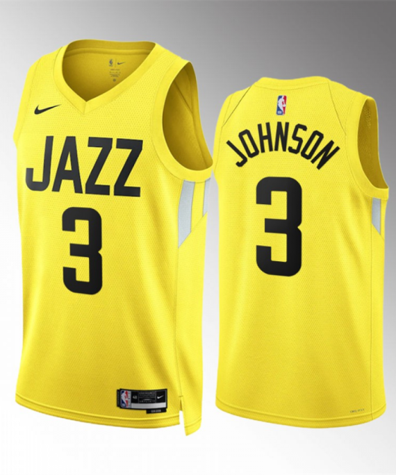 Camiseta Stanley Johnson #3 Utah Jazz 2023 Amarillo
