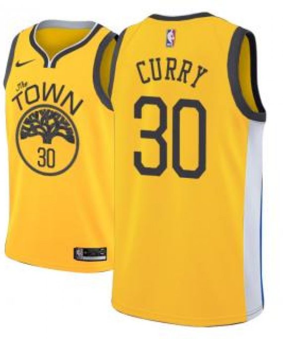 Camiseta Stephen Curry #30 Golden State Warriors 18/19 Amarillo Earned Edition