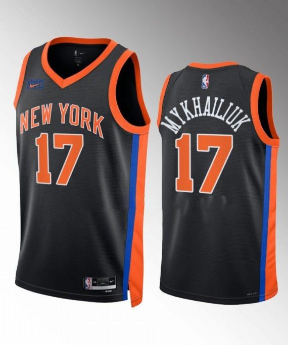 Camiseta Sviatoslav Mykhailiuk #17 New York Knicks 2022-23 City Edition Negro