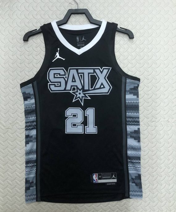 Camiseta Tim Duncan #21 San Antonio Spurs 2023 Negro