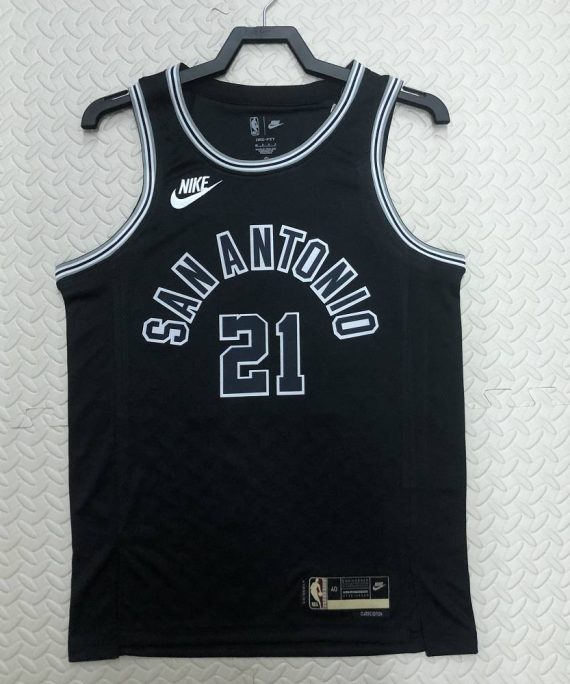 Camiseta Tim Duncan #21 San Antonio Spurs 2023 Negro Classic Edition