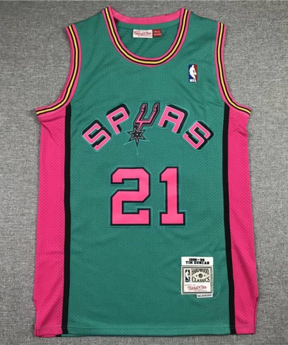 Camiseta Tim Duncan #21 San Antonio Spurs Clásico Edición Verde