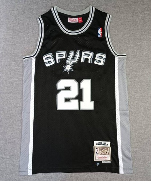Camiseta Tim Duncan #21 San Antonio Spurs Negro