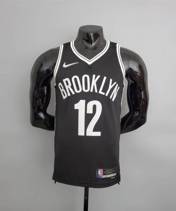 Camiseta Tobias Harris #12 Brooklyn Nets Edición 75 Aniversario Icon Nuevo Negro