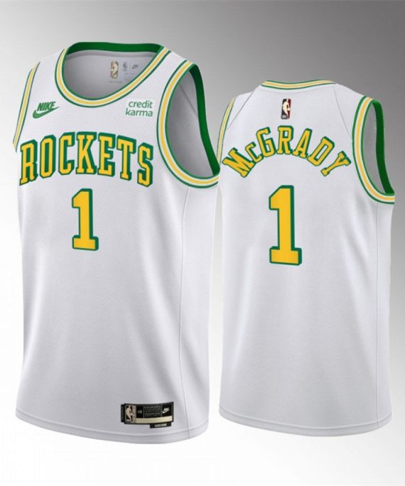 Camiseta Tracy McGrady #1 Houston Rockets 2023 Blanco Classic Edition