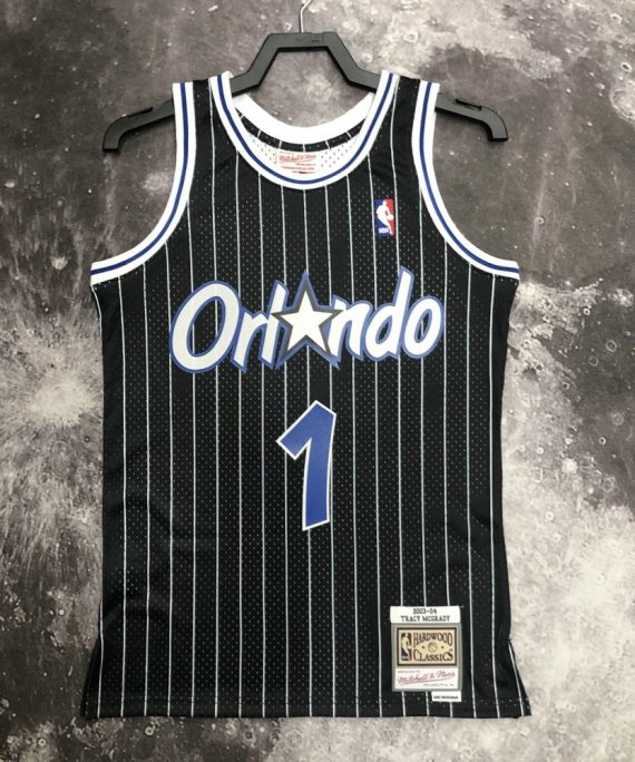 Camiseta Tracy McGrady #1 Orlando Magic 2004 Clásico Edition Negro