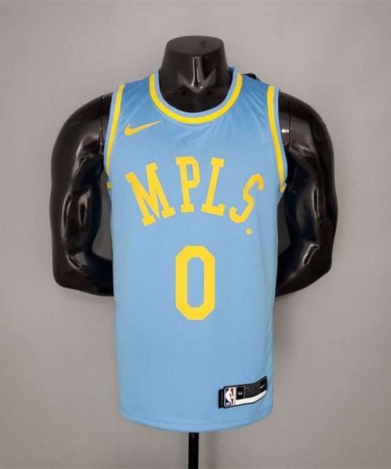 Camiseta Trae Young #0 Los Angeles Lakers 2021 Minneapolis Edition Azul Claro