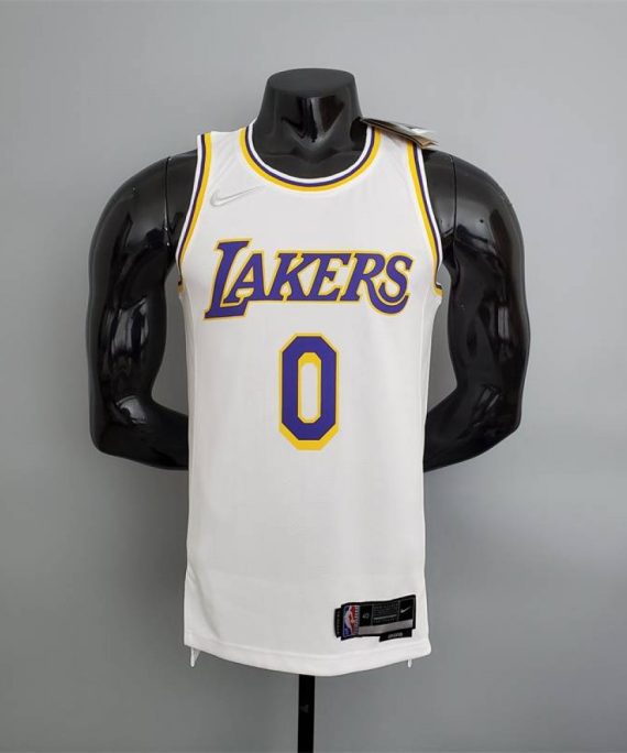 Camiseta Trae Young #0 Los Angeles Lakers Edición 75 Aniversario Blanco
