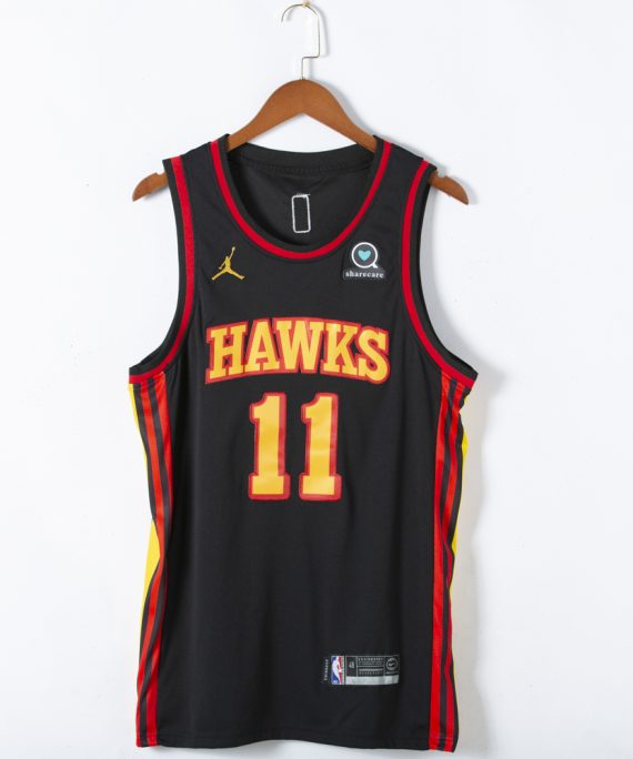 Camiseta Trae Young #11 Atlanta Hawks 2021 Negro