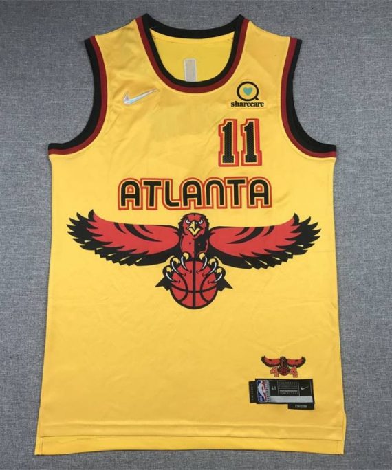 Camiseta Trae Young #11 Atlanta Hawks 2022 City Edition Amarillo