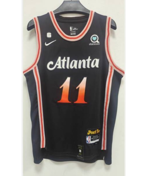Camiseta Trae Young #11 Atlanta Hawks 2023 Negro City Edition