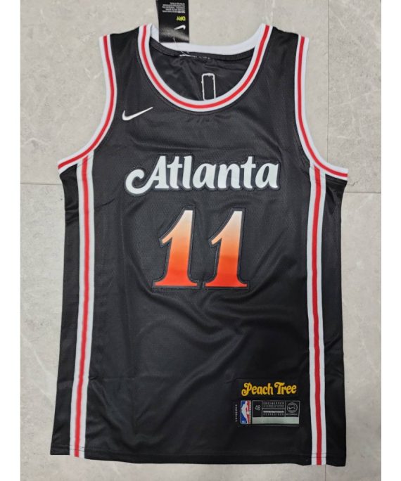 Camiseta Trae Young #11 Atlanta Hawks 22/23 Negro City Edition