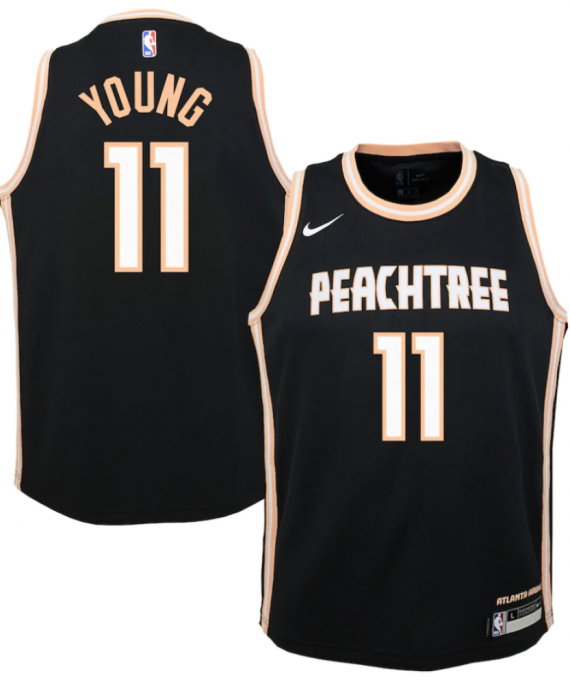 Camiseta Trae Young #11 Atlanta Hawks 2019/20 Negro City Edition