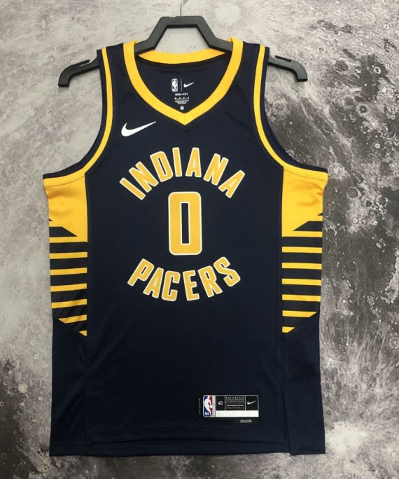 Camiseta Tyrese Haliburton #0 Indiana Pacers 2023 Negro