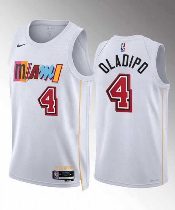 Camiseta Victor Oladipo #4 Miami Heat 22/23 Blanco City Edition
