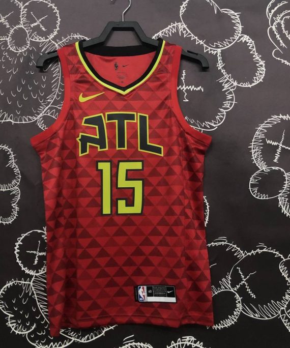 Camiseta Vince Carter #15 Atlanta Hawks 18/19 Rojo Icon Edition
