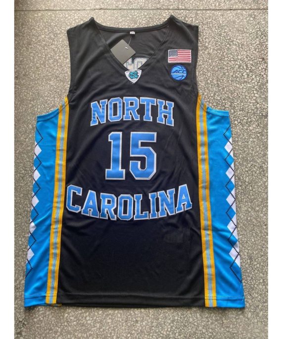 Camiseta Vince Carter #15 North Carolina Universidad Edición Negro