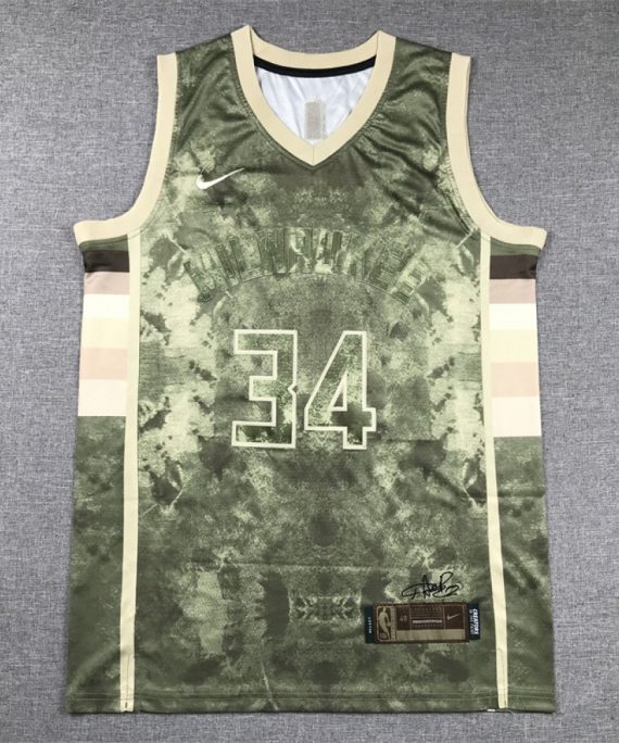 Camiseta Wesley Matthews #23 Milwaukee Bucks Edición Seleccionada Verde Militar