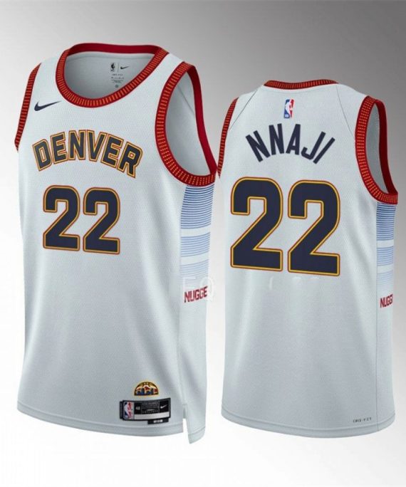 Camiseta Zeke Nnaji #22 Denver Nuggets 2023 Blanco City Edition