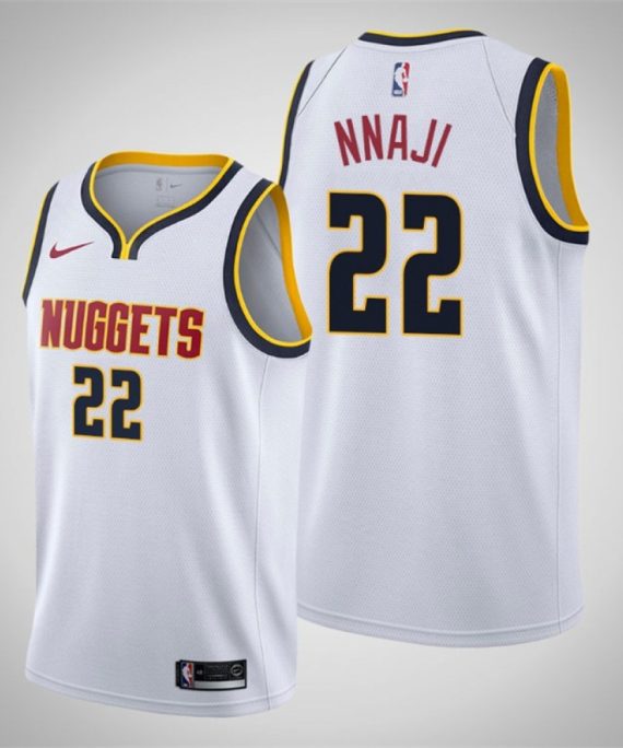 Camiseta Zeke Nnaji #22 Denver Nuggets Blanco City Edition