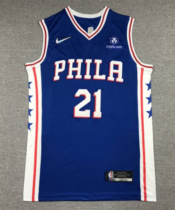 Camiseta Joel Embiid #21 Philadelphia 76ers Azul