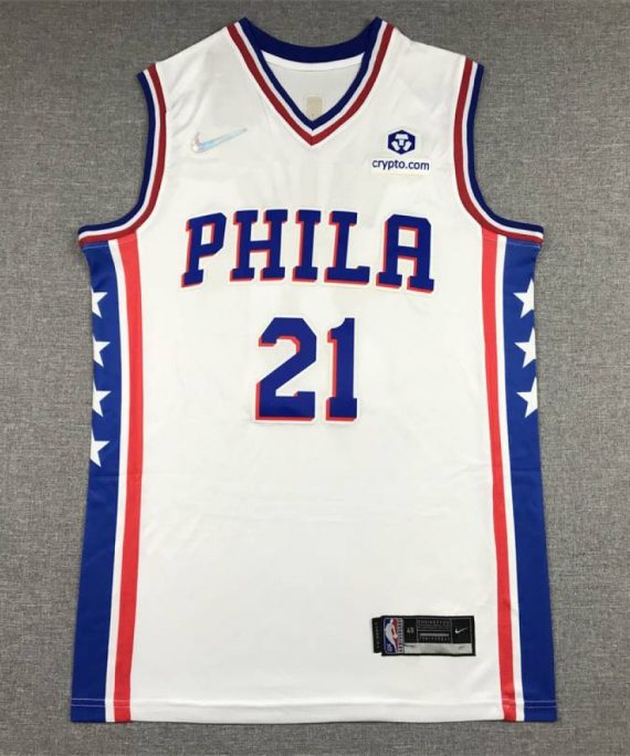 Camiseta Joel Embiid #21 Philadelphia 76ers Blanco