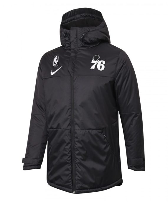 Chaqueta Acolchada Philadelphia 76ers Negro