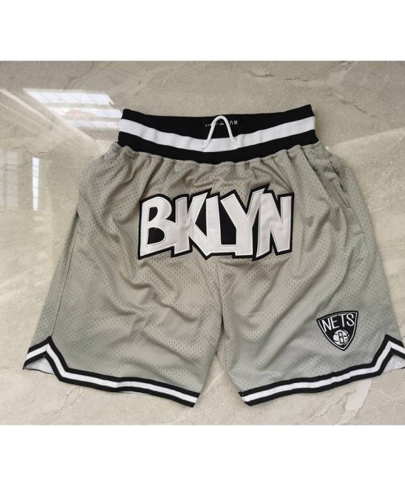 Pantalon Corto De Bolsillo Brooklyn Nets Gris