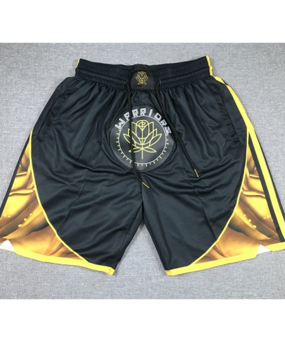 Pantalon Corto De Bolsillo Golden State Warriors 2023 City Edition Negro