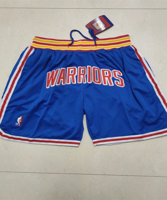 Pantalón Corto De Bolsillo Golden State Warriors 75 Aniversario Azul