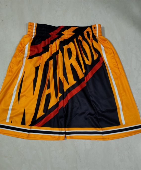 Pantalón Corto De Bolsillo Golden State Warriors Naranja/Negro
