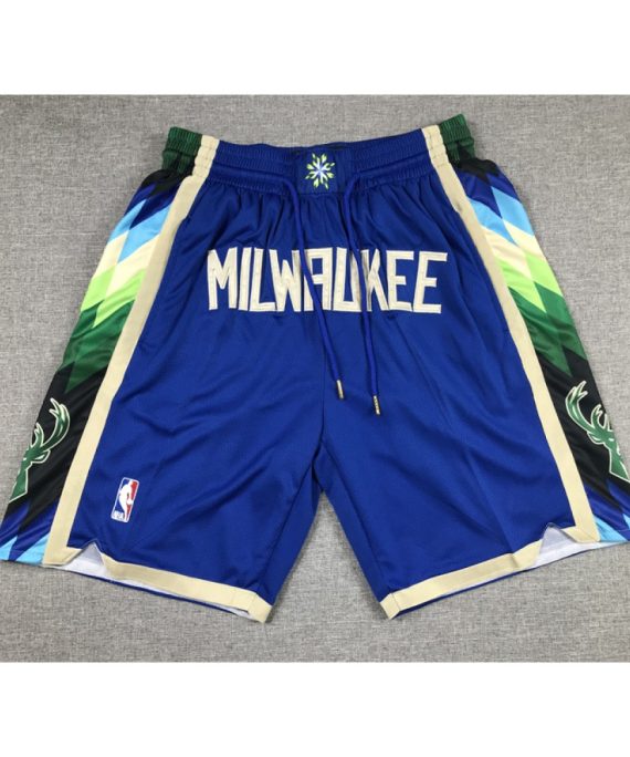 Pantalon Corto De Bolsillo Milwaukee Bucks 2023 City Edition Azul