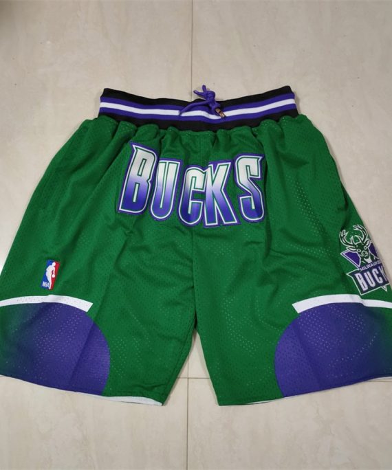 Pantalón Corto De Bolsillo Milwaukee Bucks Verde Classic Edition