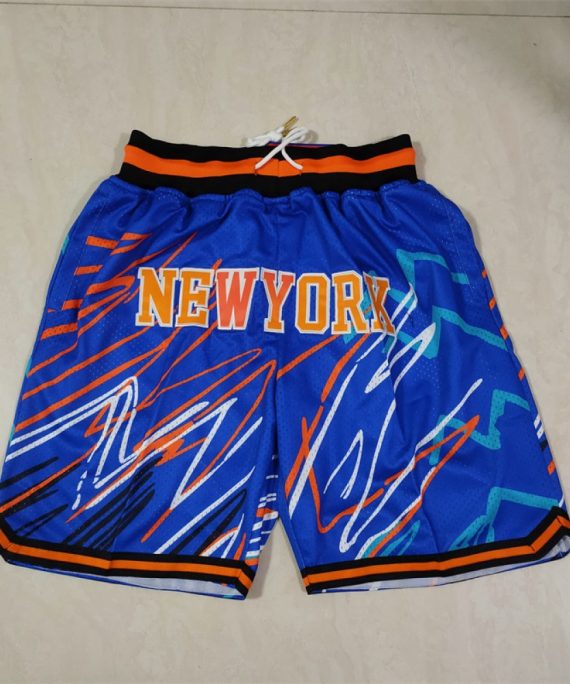 Pantalón Corto De Bolsillo New York Knicks Azul Edición Relámpago
