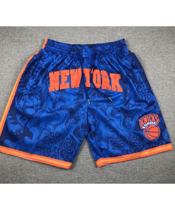 Pantalón Corto De Bolsillo New York Knicks Azul Edición Tigre