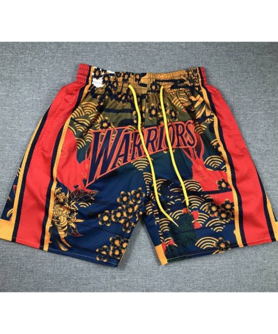 Pantalon Corto Golden State Warriors De Bolsillo Multicolor