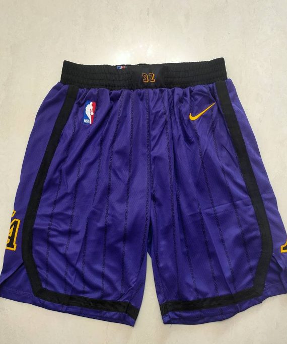 Pantalon Corto Los Angeles Lakers Púrpura/Negro
