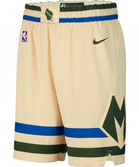 Pantalon Corto 19/20 Milwaukee Bucks Beige City Edition