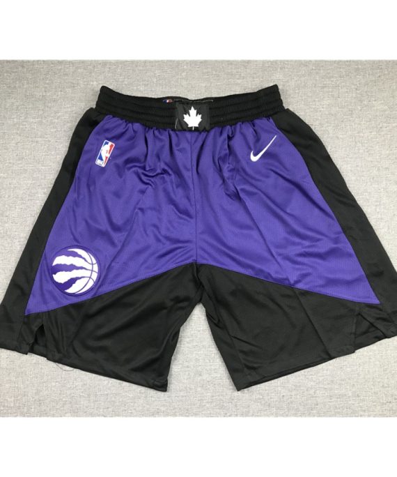Pantalon Corto Toronto Raptors Earned Edition Purpura Negro