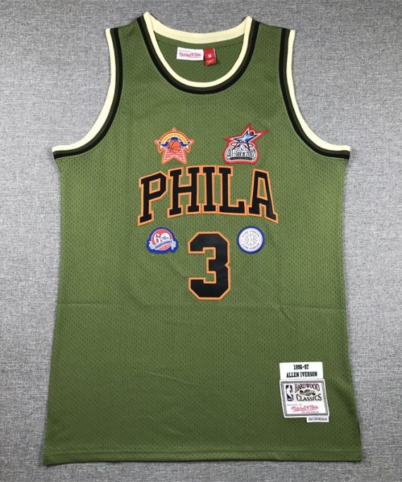 Camiseta Allen Iverson #3 Philadelphia Sixers NBA Flight
