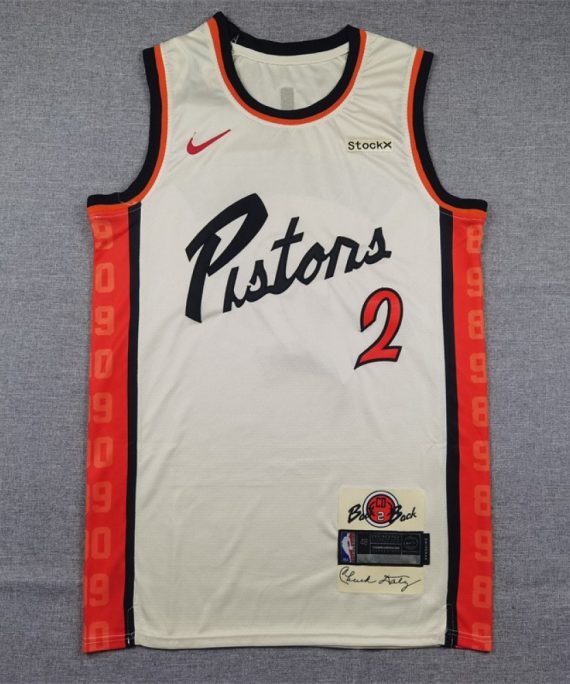 Camiseta Cade Cunningham Baloncesto #2 Detroit Pistons 2025 City Edition Beige