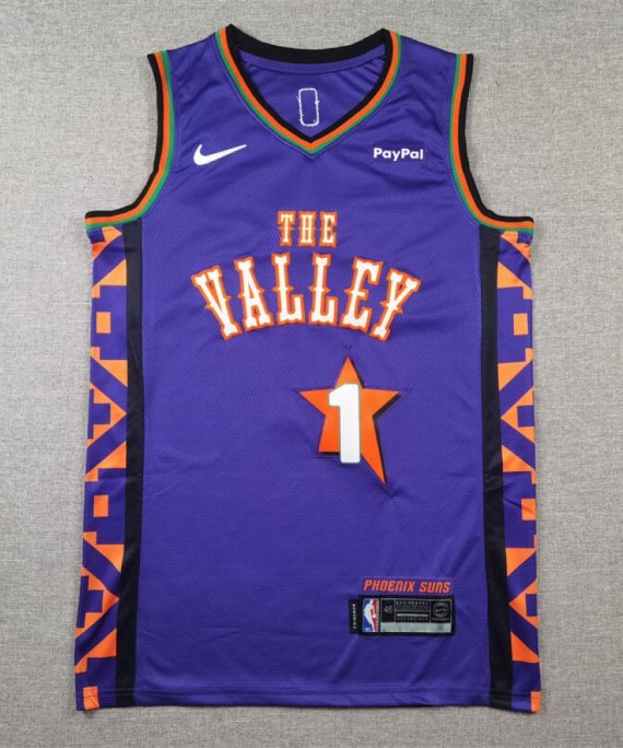 Camiseta Devin Booker Baloncesto #1 Phoenix Suns 2025 City Edition Morado