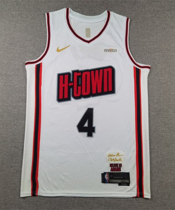Camiseta Jalen Green #4 Houston Rockets 2025 City Edition Blanco