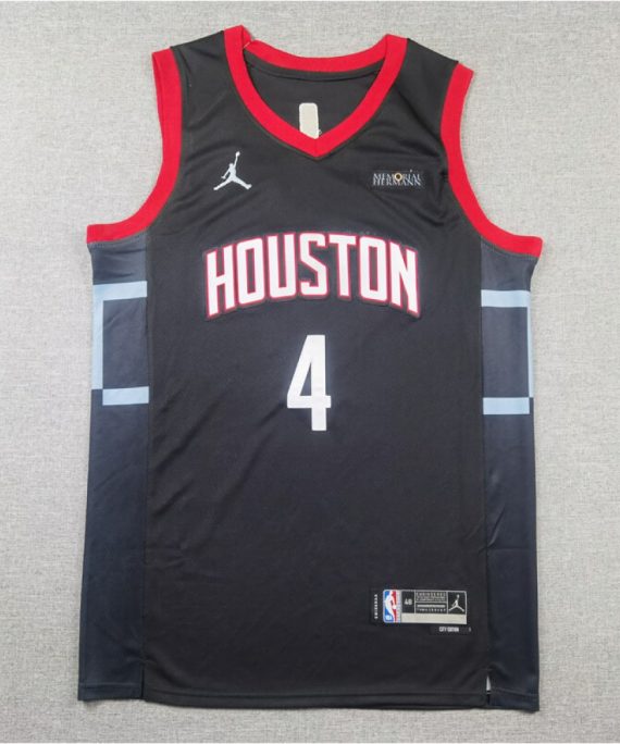 Camiseta Jalen Green #4 Houston Rockets 2025 Negro