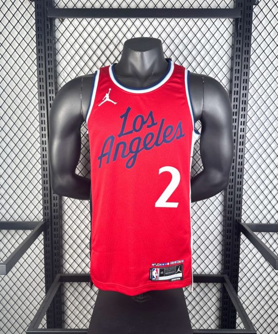Camiseta Kawhi Leonard #2 Los Angeles Clippers 2025 Statement Edition Rojo