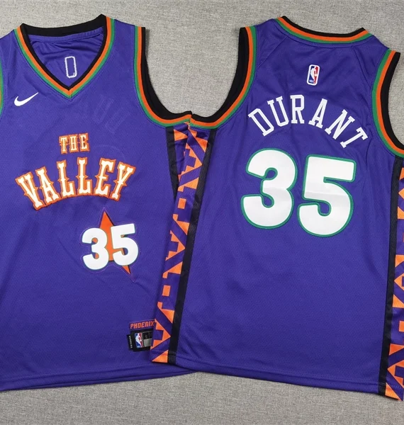 Camiseta Kevin Durant #35 Phoenix Suns 2025 City Edition Púrpura Niño